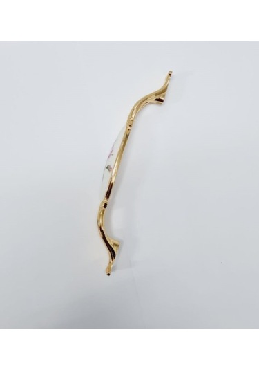 Zümre 128 Mm Metal Gold Kasa Beyaz Yaprak Desenli / 5 Adet Altın