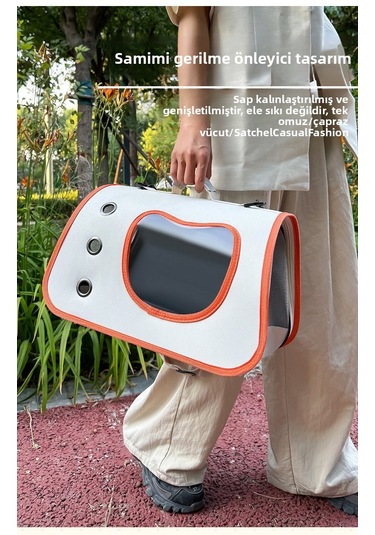 Kedi Nefes Alabilir Uzay Kabini El Çantası-k Siyah L