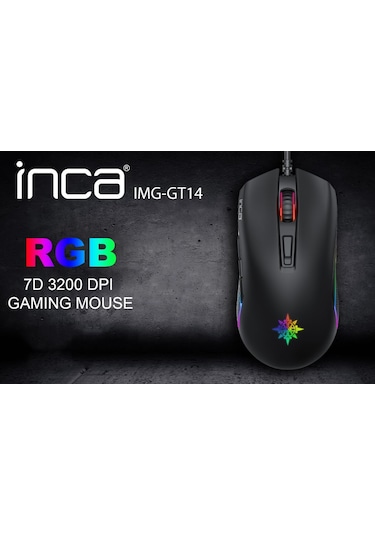 İnca IMG-GT14 Siyah Rgb 7 Keys 3600 Dpı Kablolu Mouse