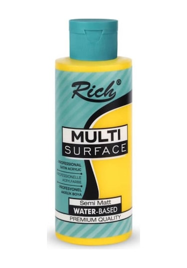 Rich Multi Surface Her Yüzey İçin Akrilik Boya 120 Cc. 2129 Sarı Karışık Çok Renkli