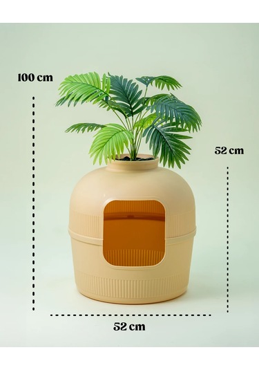 Reyo Dekorapet Dekoratif Kedi Tuvaleti Latte