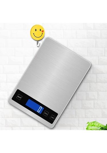 Dashanshop 15kg 1g Hassas Dijital Mutfak Terazisi Usb Sarjli Tare Olmadan Birim Donusumu Genis Platform Meyve Sebze Pisirme Gida Temasina Uygun Saglam Plastik -