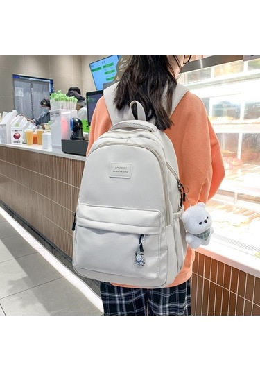 Siyah Schoolbag Sırt Çantası Siyah