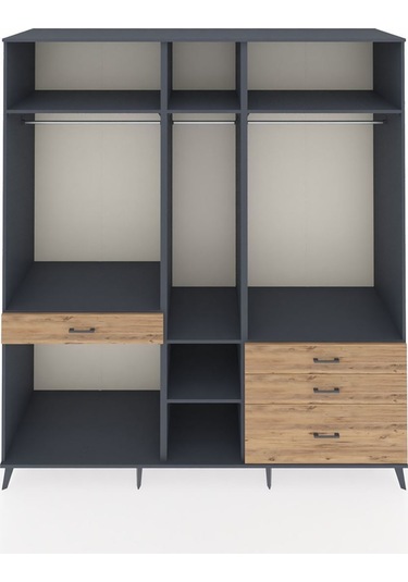 Kronos Dolap 7 Raflı 4 Çekmeceli 3 Askılı 220x59x243 Antrasit-antrasit/çam Antrasıt/atlas Çam Kronos Dolap 7 Raflı 4 Çekmeceli 3 Askılı 220x59x243 Antrasit-antrasit/çam Antrasıt/atlas Çam