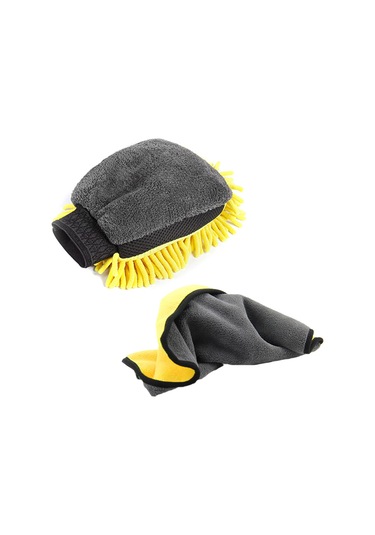 Lemestar Su Geçirmez Araç Temizlik Eldiveni - Çift Taraflı Mikrofiber İç & Dış Yıkama Aparatı