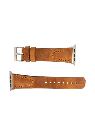 Bloomstrap Avilla Moccasin Deri iOS Watch Uyumlu Kayışı-44/45/46/49mm