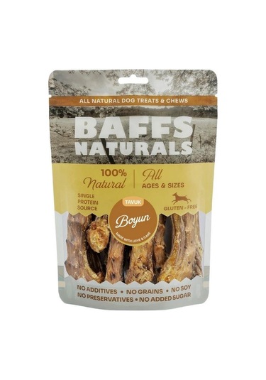 Baffs Naturals Kurutulmuş Tavuk Boynu Köpek Ödülü 100 Gr