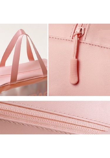 Sones 2 Adet Su Geçirmez Saklama, Yüzme Çantası Yıkama Çantası Pembe L