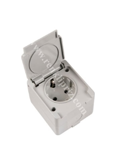 Schneider Sıva Üstü Nemliyer Kapaklı Topraklı Priz Nml3100133