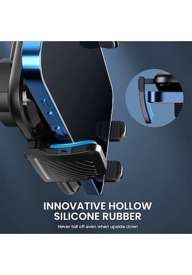 Primepickings 360 Derece Dönebilen Araç Havalandırma Telefon Tutucu Abs Siyah 4-7 Inç Android İos Uyumlu