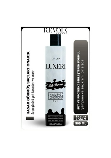 Revola Luxeri 2'si 1 Arada Şampuan Ve Kondisyoner Yıpranmış Saçlar İçin Onarıcı 500 Ml Milk Therapy Yıpranmış