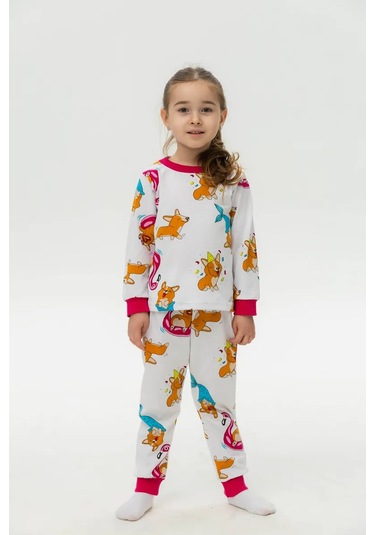 Optovıckoff Kız Çocukları İçin Köpekli Pijama 268662663 Pembe
