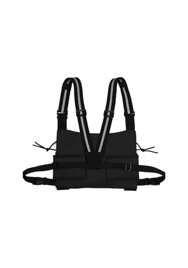 Vkemall Gece Uyarı Işıklı Askeri Outdoor Yelek, Çok Fonksiyonlu Depolama, Ayarlanabilir, Güvenlik Patrulü, Çalışanlar İçin, Pil Dahil Değil