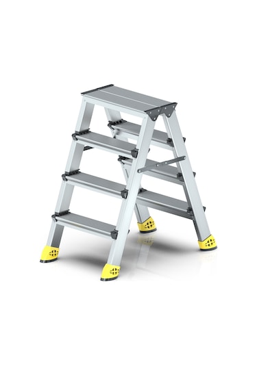 Narvon 4+4 Basamaklı Lüx Çift Çıkışlı Alüminyum Merdiven