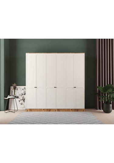 Irmak 6 Kapaklı Eko Gardırop - Mdf Kapak Aytaşı