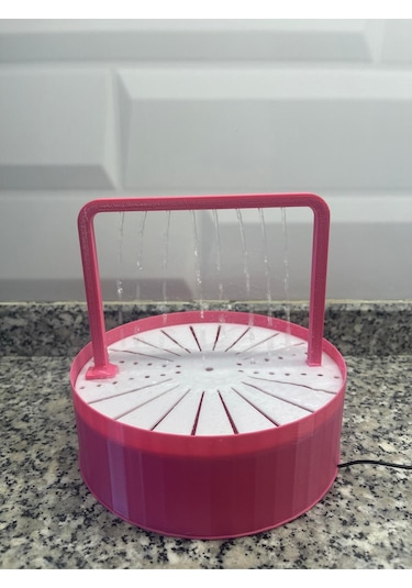 Otomatik Kuş Banyosu - Şeker Pembe - Muhabbet/sultan Papağanı Boyutu Kuşlara Uygun