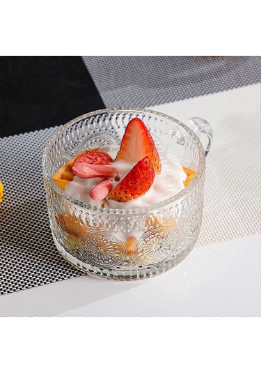 Vintage Cam Yulaf Ezmesi Kavanozu - 414 Ml Bambu Kapak Ve Kaşık Dahil B