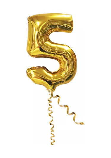 Fiolento 55 Yaş İçin Püsküllü Rakam Balonlar 172481221 Altın Rengi