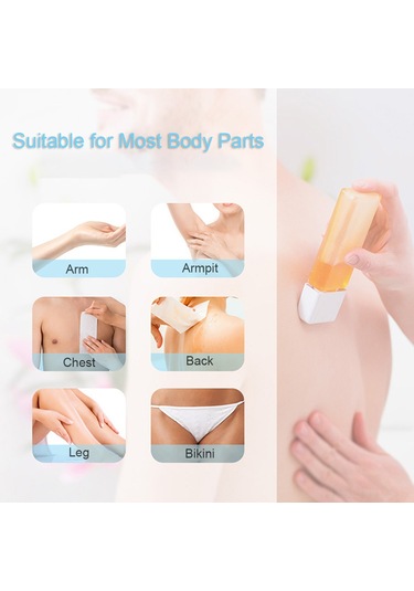 Hangfox Honey Flavor Hair Removal Wax Strips - Painless, Multi-body Use, Natural Ingredients For Men & Women