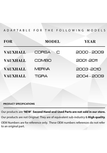 Opel Corsa C, Combo, Meriva, Tigra İçin Vites Tamir Takımı Siyah