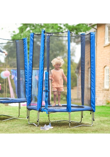 Plum File Korumalı Trambolin - 4 Ft - Mavi Çok Renkli