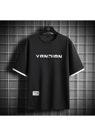 Erkek Kısa Kollu Tişört, 8816 Siyah Diğer