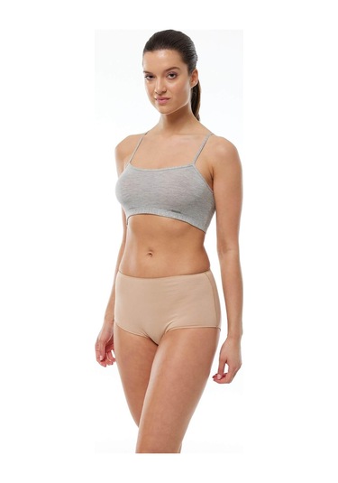 Malabadi 1053 2'li Paket Kadın Modal Geniş Kenarlı İz Yapmayan Slip & Külot Ten
