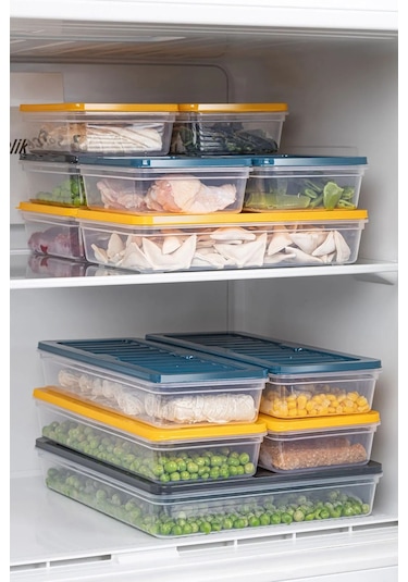 Mikrodalga Ve Difrize Uygun Saklama Kabı 26'lı Antrasit 2 x 2400 ML + 4 x 1170 ML + 8 x 600 ML + 12 x 240 ML Antrasit