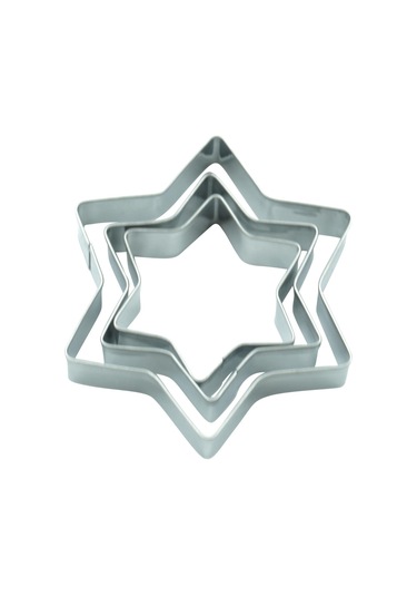 3b Trend 3'lü Yıldız Metal Kurabiye Kalıbı, Paslanmaz Kurabiye Kalıbı, Hamur Şekillendirici Kalıp Metal