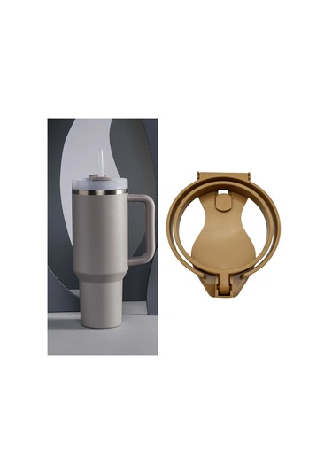 Suntek Bardak Tutucu İçki Ataşmanı Delik Çanta Plaj Tote Haki