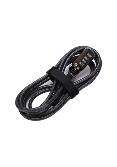 Shineyee Uzunluk Ayarlanabilir 1.8m 5mm Kablolu Metal Pvc Parola Kilit - Dizüstü Bilgisayar, Masaüstü, Projektör, Ekran Güvenliği İçin Kolay Kullanım