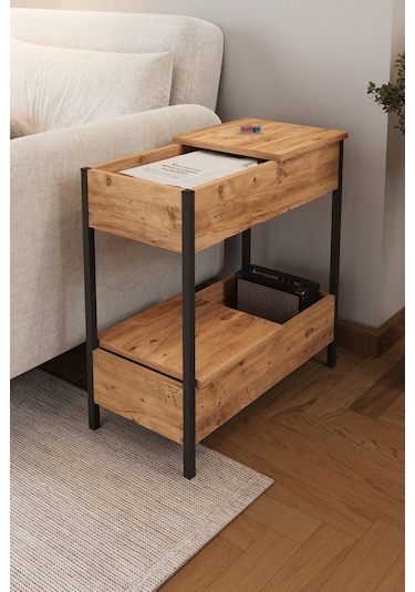 Bofigo Yan Sehpa Koltuk Yanı Sehpa Koltuk Sehpası Orta Sehpa Çam