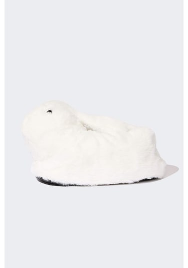 DeFacto Kız Çocuk Düz Taban Panduf A9709A824WNWT1 Beyaz