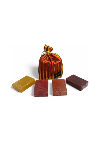 Osmanlı Sultanı 4'lü Sabun Seti - Mango, Çilek, Mandalina, Böğürtlen- Padişah Kesesiyle