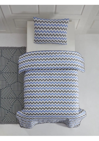 Suvay Kapitoneli Tek Kişilik Yatak Örtüsü Çift Taraflı Renkli Genç Ve Çocuk Odası Kapitone Yatak Örtüsü Mavi