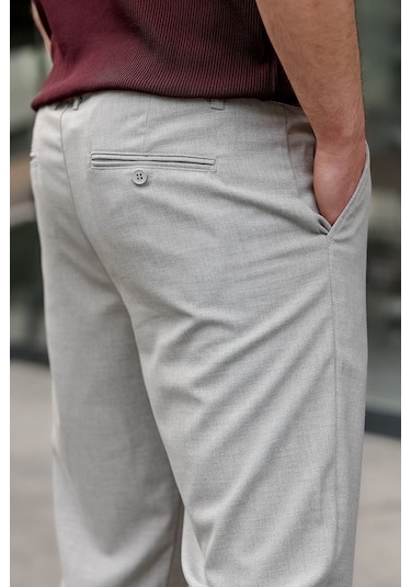 Madmext Gri Basic Erkek Pantolon E6576