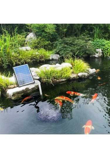 Pazly 10v 6w Güneş Su Oksijen Pompası - Kamp Balıkçılık Akvaryum İçin Uzun Kalma Hava Pompası