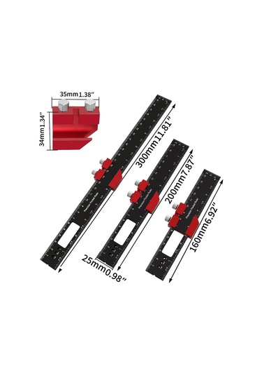 Suntek Ahşap İşleme Cep Cetveli Inç Ve Metrik Profesyonel 30-santim