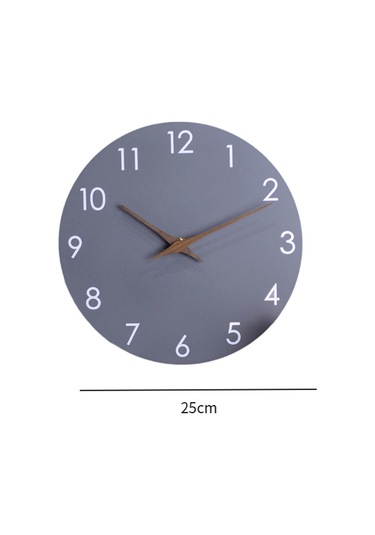 Homyl Duvar Saati 10 ''dekoratif Basit Sessiz Dekor Oturma Odası Gri