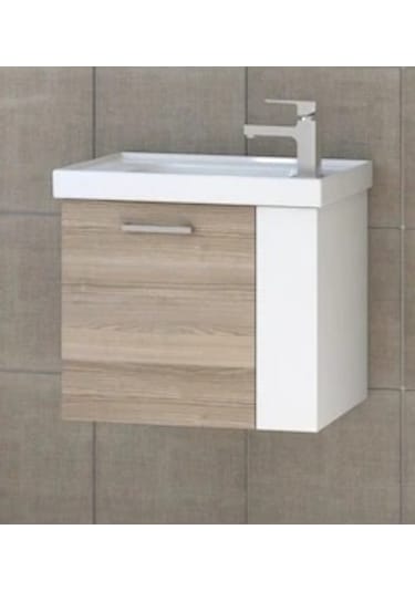Turkuaz Cerastyle Frame Mini Lavabo 50X28 Cm. Step Banyo Dolabı Çok Renkli