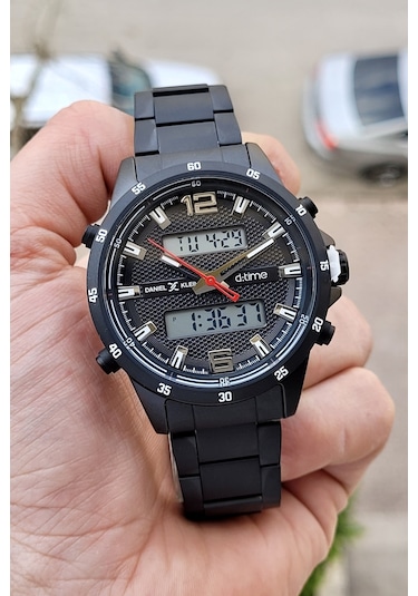Daniel Klein DKISTE411 Siyah Analog ve Dijital Dual Time Erkek Kol Saati