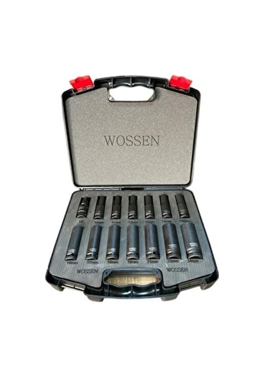 WOSSEN 1/2" HAVALI DERİN LOKMA SETİ 14 PARÇA 41300