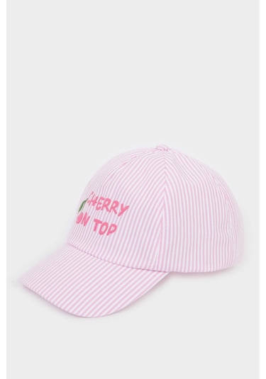 Defacto Çizgili Cap Şapka Kız Çocuk D8426a826smpn1 Pembe-pn1 Defacto Çizgili Cap Şapka Kız Çocuk D8426a826smpn1 Pembe-pn1
