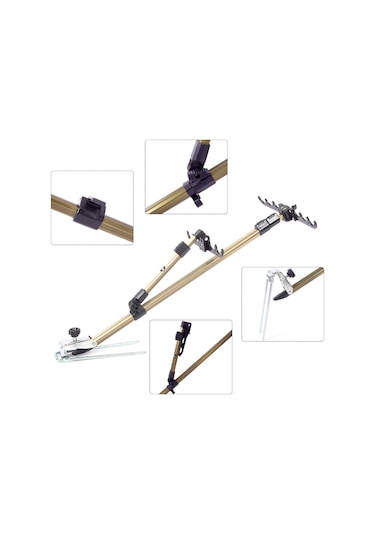 Dianziye "4'lü Ayarlanabilir Alüminyum Olta Sehpası - 1.5m Uzunluk, Dayanıklı Ve Pratik"