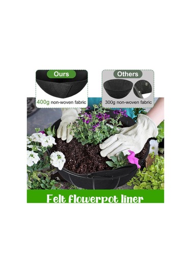 Suntek 2x Saksı Sepeti Astarı Tekrar Kullanılabilir Asılı