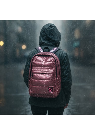 Biggdesign Moods Up Loved Kapitone Sırt Çantası Su Geçirmez Hafif Okul Ve Laptop Çantası Pembe Pembe