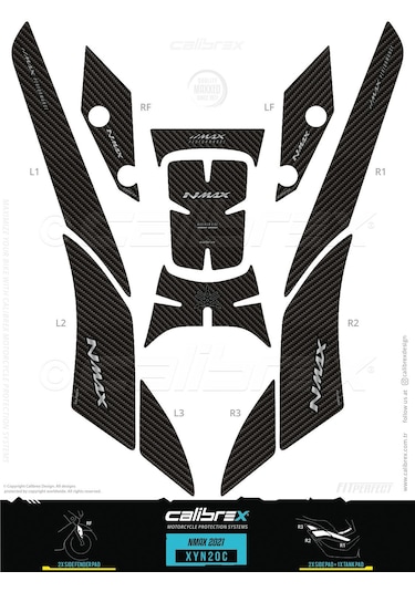 Yamaha Nmax 2021 Sonrası Tank Pad Seti Karbon