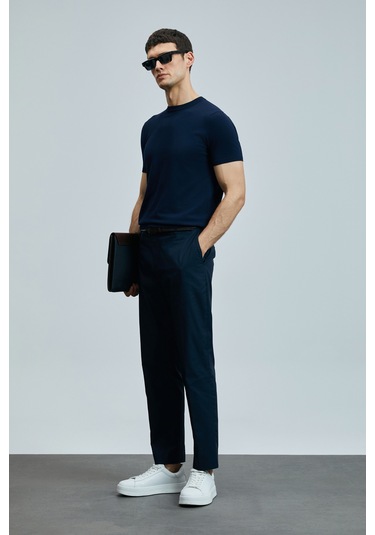 Lufian Tıno Erkek Modal Karışımlı Kazak Lacivert Lacivert 111090110100200 Lacivert