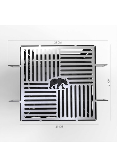 Kamp Ayısı Pyro Ateş Kutusu Portatif ve Katlanır Çok Yakıtlı Kamp Ocağı Çantalı Gri