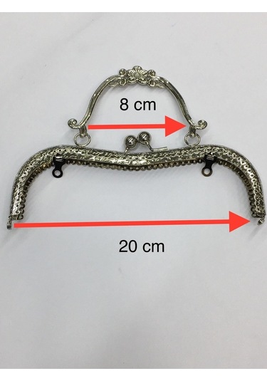 Çanta Ve Cüzdan Klipsi Kuluplu Çiçek Model Gümüş Gümüş